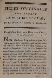 Collection de plaquettes originales sur l’affaire Calas