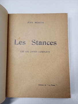 Les Stances - Les six livres complets. MORÉAS, Jean