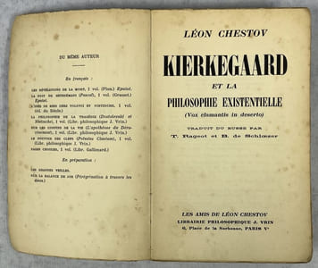 Kierkegaard et la philosophie existentielle (Vox clamantis in deserto) Traduit du russe par T. Rageot et B. de Schloezer