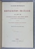 Galerie historique de la Restauration française. Album des portraits des souverains, princes, princesses, ministres et grands dignitaires de cette ...