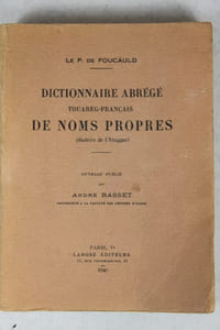 Dictionnaire abrégé touareg-français des noms propres