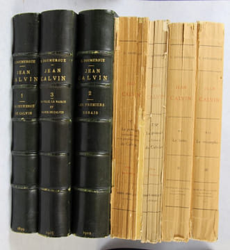 Jean Calvin. Les hommes et les choses de son temps. Sept volumes complet.. Doumergue, Emile