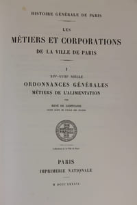 Les Metiers et Corporations de La Ville de Paris