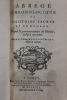 Abrégé chronologique de l'histoire sacrée et profane, depuis le commencement du monde, jusqu'à nos jours. CALMET, AUGUSTIN