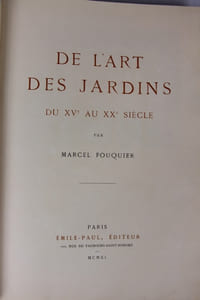 De l’art des jardins du XV° au XX° siècle.