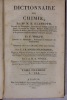 Dictionnaire de chimie.. Klaproth (Martin-Heinrich) - Wolff F. 