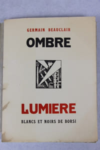 Ombre. Lumière. Avec vingt-sept blancs et noirs dessinés par Manfredo Borsi.