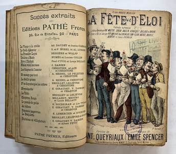 Recueil de 125 partitions musicales anciennes, paroles et musique, dont 58 de Paulus