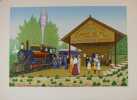 Catskill station. Lithographie signée, justifiée A/P. François FANCH LEDAN