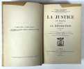 La justice en France pendant la Révolution [1791-1793) [Vol. 2 seul]. SELIGMAN, Edmond