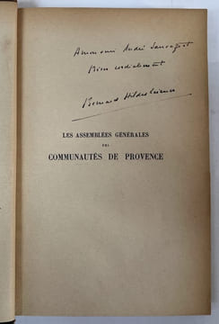 Les assemblés générales des communautés de Provence. Hildesheimer, Bernard
