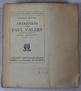 Entretiens avec Paul Valéry, précédé d’une préface de Henri Bremond.
