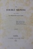 La Double méprise par l’auteur du théâtre de Clara Gazul. [Mérimée (Prosper)] 