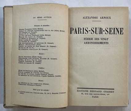 Paris-sur-Seine : féerie des vingt arrondissements. ARNOUX, Alexandre
