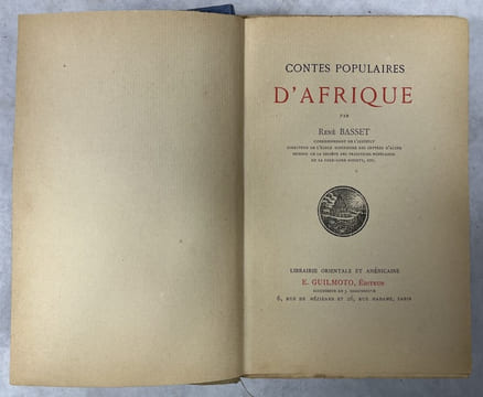 Contes populaires d’Afrique. BASSET, René