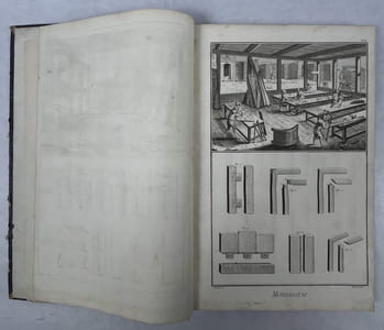 L’Encyclopédie. Recueil de planches consacrées aux arts et métiers de l’Encyclopédie méthodique Panckoucke. Menuiserie. Serrurerie