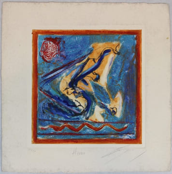 Hélios. Gravure au carborundum signée et numérotée au crayon, justifiée 25/50. Jean-Marie GUINY