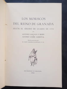 Los moriscos del Reino de Granada, según el sínodo de Guadix de 1154