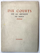 Dix courts sur la méthode par PONGE, Francis - Image 1
