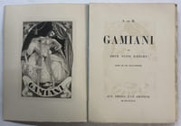 Gamiani ou Deux nuits d’excès. Edition illustrée de 10 eaux-fortes tirées en noir attrribuées à André Collot et imprimée à petit nombre sur vélin réservés aux seuls souscripteurs