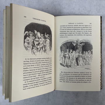 Voyages de Gulliver dans les contrées lointaines. édition illustrée par Grandville. Traduction nouvelle [2 volumes]. Reproduction intégrale de ...