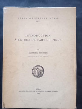 Introduction à l'étude de l'art de l'Inde. AUBOYER, Jeannine