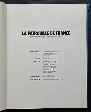 La Patrouille de France présentée par l'Armée de l'air.... Photos, René-Paul Bonnet, Gérald Buthaud, Charles Degoul, René Fronteau... [etc.]. DOUCET, ...