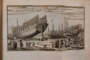 L’art de bâtir les vaisseaux, et d'en perfectionner la construction ; de les garnir de leurs apparaux, les mettre en funin, les manœuvrer, &c. [...] Outre les Pavillons de divers États. Le tout tiré des meilleurs auteurs hollandois, comme Witsen, van Eyk, Allard, &c. par  [MARINE] [ALLARD (Carel)] - Image 4