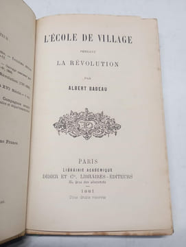 L'ecole de village pendant la revolution. BABEAU, Albert