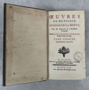 Oeuvres de Monsieur Houdar de La Motte [10 tomes reliés en 11 volumes]. L’un des Quarantes de l’Académie Françoise. Dédiées à A. S. A. S. M.l e Duc D’Orléans, Premier Prince du Sang par LA MOTTE, Antoine de - Image 4