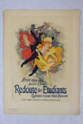 Maîtres de l'Affiche : Pl. 85. CHERET, Jules. Redoute des étudiants. Closerie des Lilas. par Lithographie] Cheret, Jules