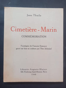 Cimetière-Marin. Commémoration. Frontispice de François Desnoyer gravé sur bois en couleurs de Théo Schmied
