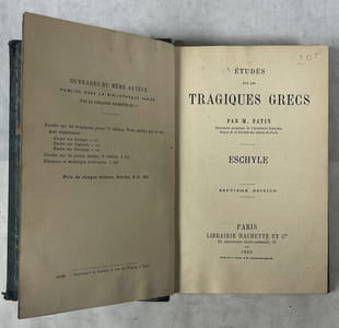 Études sur les tragiques grecs : Eschyle . 7e édition