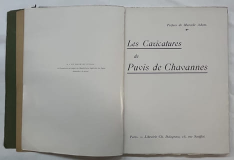 Les caricatures de Puvis de Chavannes. Préface de Marcelle Adam. Puvis de Chavannes, Pierre