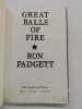 Great balls of Fire (avec un envoi de l’auteur). PADGETT, Ron