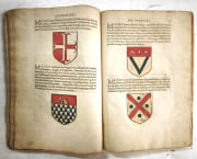 Catalogue des prevosts de Paris depuis le Roy Sainct Loys, jusques à très-puissant, très-magnifique & très-victorieux Roy de France & de Pologne Henry III - Catalogue des très-illustres admiraux de France, depuis le Roy Clotaire II, du nom, jusques au... Roy de France et de Navarre Henry IIII (M. D. IIC) - Catalogue des noms, surnoms, faicts et vies des mareschaulx de France, avec la figure et blason de leurs armoiries - Catatalogue des très illustres chanceliers de France, depuis le Roy Clotaire II, du nom,.jusques au... Henry III - Catalogue des très illustres grands maistres de France depuis le Roy Clotaire II, du nom,.. Henry III - ... Connestables de France [6 ouvrages en 1 volume] par [Héraldisme] - Image 10