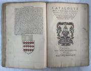 Catalogue des prevosts de Paris depuis le Roy Sainct Loys, jusques à très-puissant, très-magnifique & très-victorieux Roy de France & de Pologne Henry III - Catalogue des très-illustres admiraux de France, depuis le Roy Clotaire II, du nom, jusques au... Roy de France et de Navarre Henry IIII (M. D. IIC) - Catalogue des noms, surnoms, faicts et vies des mareschaulx de France, avec la figure et blason de leurs armoiries - Catatalogue des très illustres chanceliers de France, depuis le Roy Clotaire II, du nom,.jusques au... Henry III - Catalogue des très illustres grands maistres de France depuis le Roy Clotaire II, du nom,.. Henry III - ... Connestables de France [6 ouvrages en 1 volume] par [Héraldisme] - Image 11