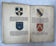 Catalogue des prevosts de Paris depuis le Roy Sainct Loys, jusques à très-puissant, très-magnifique & très-victorieux Roy de France & de Pologne Henry III - Catalogue des très-illustres admiraux de France, depuis le Roy Clotaire II, du nom, jusques au... Roy de France et de Navarre Henry IIII (M. D. IIC) - Catalogue des noms, surnoms, faicts et vies des mareschaulx de France, avec la figure et blason de leurs armoiries - Catatalogue des très illustres chanceliers de France, depuis le Roy Clotaire II, du nom,.jusques au... Henry III - Catalogue des très illustres grands maistres de France depuis le Roy Clotaire II, du nom,.. Henry III - ... Connestables de France [6 ouvrages en 1 volume] par [Héraldisme] - Image 4