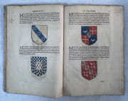 Catalogue des prevosts de Paris depuis le Roy Sainct Loys, jusques à très-puissant, très-magnifique & très-victorieux Roy de France & de Pologne Henry III - Catalogue des très-illustres admiraux de France, depuis le Roy Clotaire II, du nom, jusques au... Roy de France et de Navarre Henry IIII (M. D. IIC) - Catalogue des noms, surnoms, faicts et vies des mareschaulx de France, avec la figure et blason de leurs armoiries - Catatalogue des très illustres chanceliers de France, depuis le Roy Clotaire II, du nom,.jusques au... Henry III - Catalogue des très illustres grands maistres de France depuis le Roy Clotaire II, du nom,.. Henry III - ... Connestables de France [6 ouvrages en 1 volume] par [Héraldisme] - Image 6