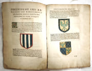 Catalogue des prevosts de Paris depuis le Roy Sainct Loys, jusques à très-puissant, très-magnifique & très-victorieux Roy de France & de Pologne Henry III - Catalogue des très-illustres admiraux de France, depuis le Roy Clotaire II, du nom, jusques au... Roy de France et de Navarre Henry IIII (M. D. IIC) - Catalogue des noms, surnoms, faicts et vies des mareschaulx de France, avec la figure et blason de leurs armoiries - Catatalogue des très illustres chanceliers de France, depuis le Roy Clotaire II, du nom,.jusques au... Henry III - Catalogue des très illustres grands maistres de France depuis le Roy Clotaire II, du nom,.. Henry III - ... Connestables de France [6 ouvrages en 1 volume] par [Héraldisme] - Image 7