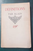 Définitions [Édition originale sur alfa] par ALAIN - Image 1