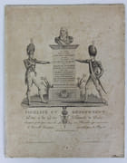 Fidélité et Dévouement Dédié à la Garde-Nationale de Paris. Serment prêté par ceux de ses Membres qui reçoivent la Nouvelle décoration - accordée par Sa Majesté par Gravure - Restauration - Louis XVIII - Garde nationale
