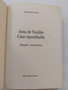 Anna de Noailles coeur innombrable. Biographie Correspondance par HIGONNET-DUGUA Elisabeth - Image 2