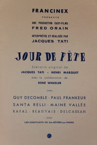 JOUR de FETE. Un film de Jacques Tati.