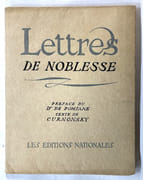 Lettres de noblesse. Préface du Dr de Pomiane. Texte de Curnonski; Croquis et lithographies d’Edy Legrand par CURNONSKI - Image 1