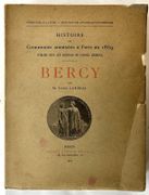 Histoire des communes annexées à Paris en 1859. 1. Bercy par LAMBEAU, Lucien