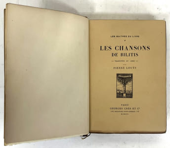 Les Chansons de Bilitis, traduites du grec