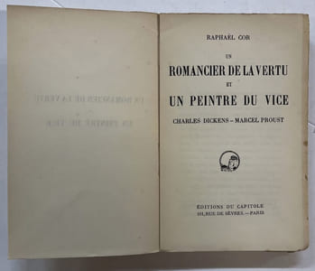 Un romancier de la vertu et un peintre du vice : Charles Dickens, Marcel Proust