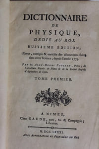 Dictionnaire de Physique. Huitième édition revue, corrigée et enrichie des découvertes faites dans cette science depuis l'année 1773,