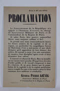 Proclamation. Le 27 août 1944 [Libération de Paris. Prise de commandement] par Affiche - Koenig, Pierre, maréchal de France